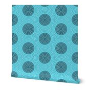 Cyan geometric circles / large