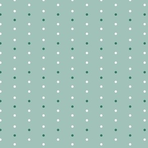 Dotty Zig-Zags in Pine Green Color Palette - Small-Medium scale