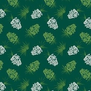 Pine cones Traditional Green - Small-Medium scale