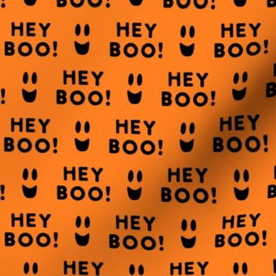 Hey Boo! - Ghost Halloween - Black/Orange - LAD23