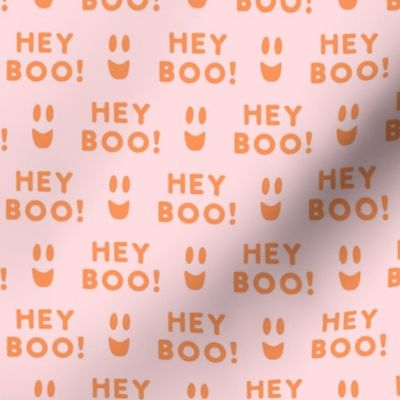 Hey Boo! - Ghost Halloween - Pink/Orange - LAD23