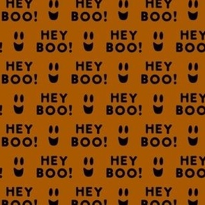 (small scale) Hey Boo! - Ghost Halloween - Burnt Orange - LAD23
