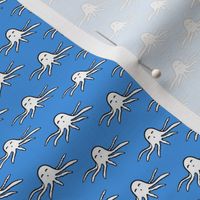 Octopus Seamless Pattern. Background with Hand Drawn Doodle Cute Octopus.