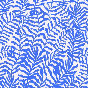 Blue Matisse Leaves