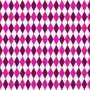 harlequin diamond red  pink small