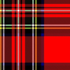 Jumbo Bright Red and Green Stewart Christmas Tartan