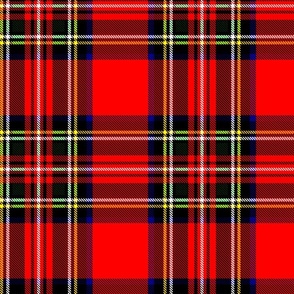 Large Bright Red and Green Stewart Christmas Tartan