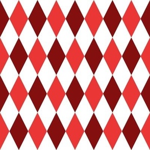 harlequin diamond red maroon white medium