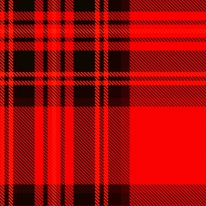 Jumbo Bright Red and Black Stewart Christmas Tartan