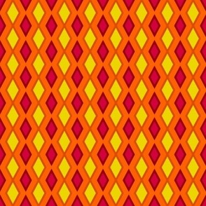 Diamond Geometric Shapes Yellow Red Orange