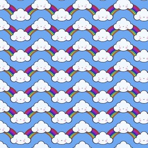 Clouds and Rainbows - Blue - Small