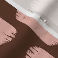 Mid Mod  Geometric Tracks Brown-Pink