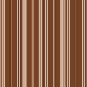 French stripes vertical saddle brown
