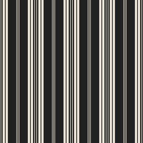 French stripes vertical black ticking