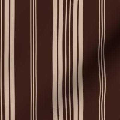 French stripes vertical dark brown