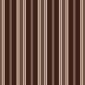 French stripes vertical dark brown