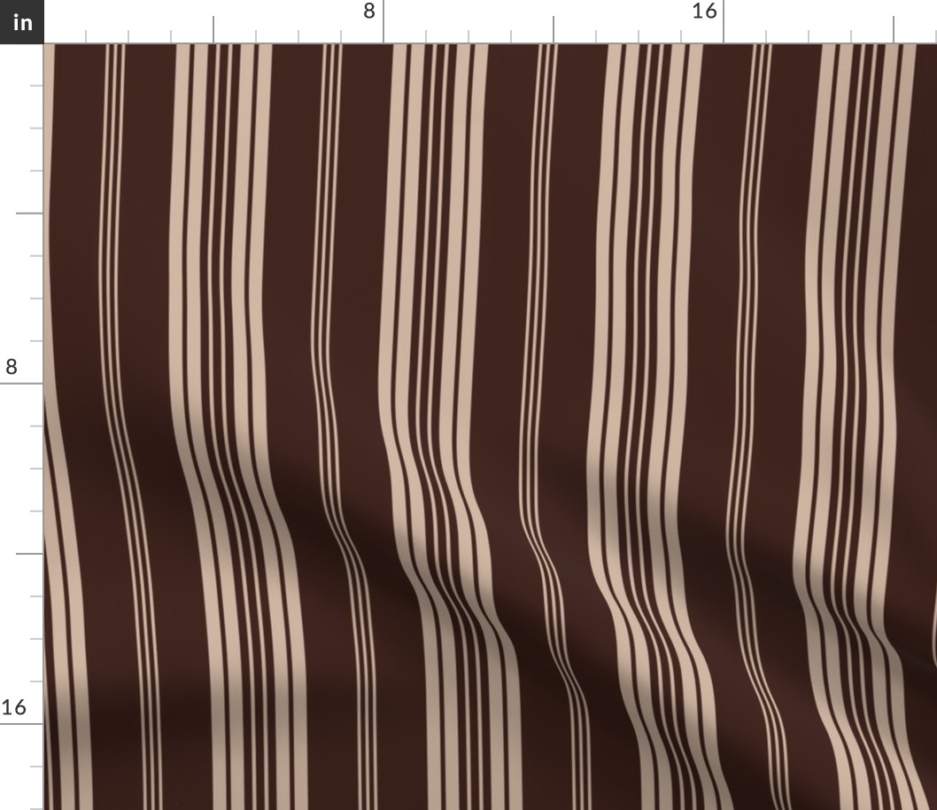 French stripes vertical dark brown