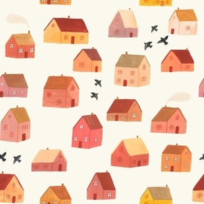 Illustrated Cozy Houses 