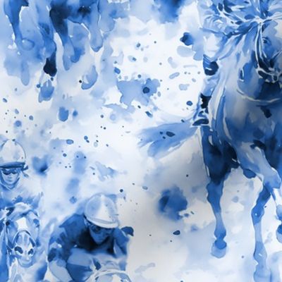  Derby Dazzle - Blue Monochromatic  Wallpaper  