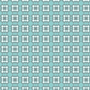 Gray and Teal geometric pattern