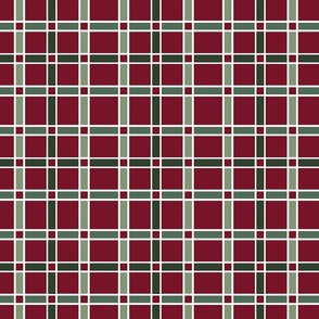 Christmas Plaid in Dark Red and Green