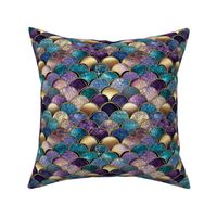 Plum Art Deco Mermaid Scales LG