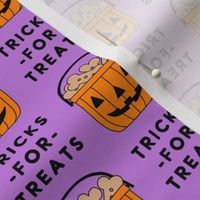Tricks For Treats - Pumpkin Bucket with Dog Treats - purple - LAD23