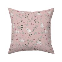 Tossed Winter Floral - Blush