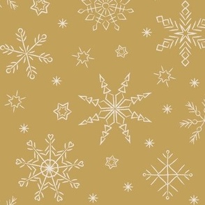 Winter Holiday Snowflakes - Gold