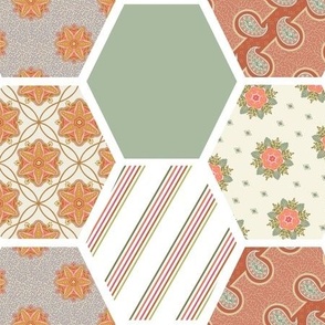 Rosette in Hexagon A - medium size