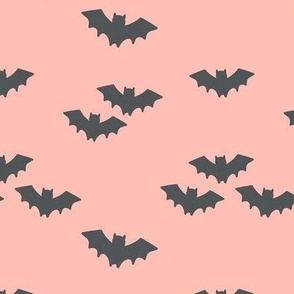 Halloween Bats on Peach_ Medium