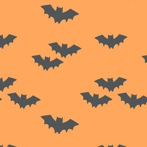 Halloween Bats on Yellow_ Medium
