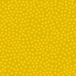 Ditsy Spots - yellow and mustard - medium - fun retro pattern by Cecca Designs