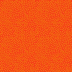 Ditsy Spots - Red and orange - medium - fun retro pattern by Cecca Designs