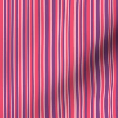 Medium - Vertical Barcode Stripes - Pink and Purple