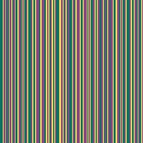 Medium - Vertical Barcode Stripes - Green Purple and Yellow