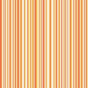 Medium - Vertical Barcode Stripes - Orange Yellow and Cream