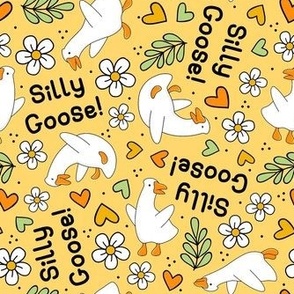 Medium Scale Silly Goose on Butter Yellow