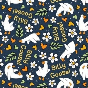 Small-Medium Scale Silly Goose on Navy