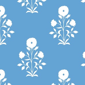 Modern Trad Floral | Lg Seaside Blue