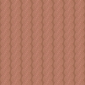 Medium // Organic Braided Stripes in Brown and pink