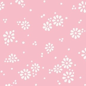 Pink Tiny Floral / Large Scale