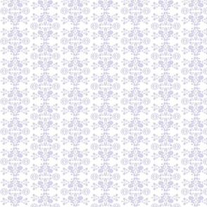 Ikat damask bohemian light lavender white small scale