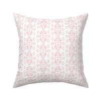 Ikat damask bohemian light pink blush rose white small scale