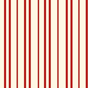 Retro Christmas Art Red Stripes