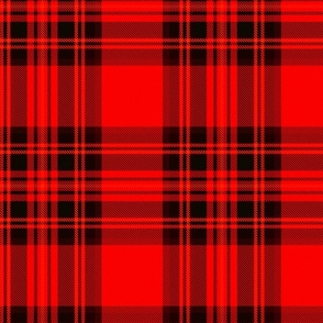 Large Bright Red and Black Stewart Christmas Tartan