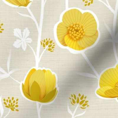 buttercup vanilla_medium 10.5 inch fabric_12 inch wallpaper 