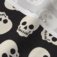 skulls - halloween - cream/black - LAD23