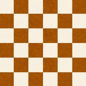 (small scale) halloween checks - checkerboard - cider - cream - LAD23