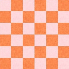 (small scale) halloween checks - pink/orange - LAD23